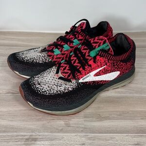 Womens Brooks Bedlam Black Pink Mesh Supportive Cushioned Running Shoe Size 8.5